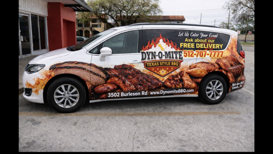 DynOmite BBQ delivery van